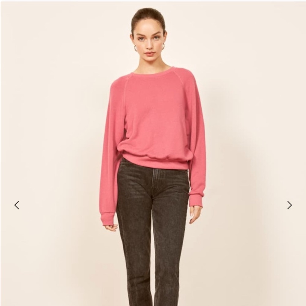 Reformation Rio Sweatshirt in Dusty Rose
